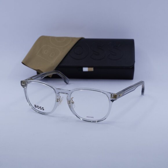 Hugo BOSS 1479/F 0KB7 00 Round Eyeglasses 52mm – Transparent Grey - Picture 1 of 10